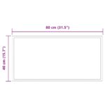 vidaXL Zrkadlo do kúpeľne s LED Priehľadná 80 x 40 cm tvrdené sklo – Obrázok 5