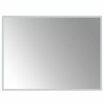 vidaXL Zrkadlo do kúpeľne s LED Priehľadná 80 x 60 cm tvrdené sklo – Obrázok 2