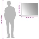 vidaXL Zrkadlo do kúpeľne s LED Priehľadná 80 x 60 cm tvrdené sklo – Obrázok 6