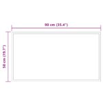 vidaXL Zrkadlo do kúpeľne s LED Priehľadná 90 x 50 cm tvrdené sklo – Obrázok 5