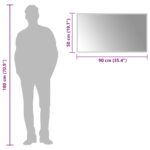 vidaXL Zrkadlo do kúpeľne s LED Priehľadná 90 x 50 cm tvrdené sklo – Obrázok 6