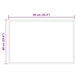 vidaXL Zrkadlo do kúpeľne s LED Priehľadná 90 x 60 cm tvrdené sklo – Obrázok 5