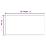 vidaXL Zrkadlo do kúpeľne s LED Priehľadná 100 x 50 cm tvrdené sklo – Obrázok 5