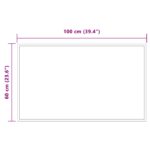 vidaXL Zrkadlo do kúpeľne s LED Priehľadná 100 x 60 cm tvrdené sklo – Obrázok 5