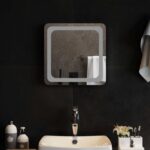 vidaXL Zrkadlo do kúpeľne s LED Priehľadná 40 x 40 cm tvrdené sklo