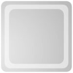 vidaXL Zrkadlo do kúpeľne s LED Priehľadná 40 x 40 cm tvrdené sklo – Obrázok 2