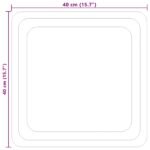 vidaXL Zrkadlo do kúpeľne s LED Priehľadná 40 x 40 cm tvrdené sklo – Obrázok 5