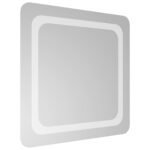 vidaXL Zrkadlo do kúpeľne s LED Priehľadná 50 x 50 cm tvrdené sklo – Obrázok 4