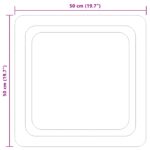 vidaXL Zrkadlo do kúpeľne s LED Priehľadná 50 x 50 cm tvrdené sklo – Obrázok 5