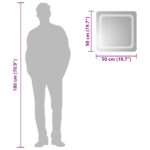 vidaXL Zrkadlo do kúpeľne s LED Priehľadná 50 x 50 cm tvrdené sklo – Obrázok 6