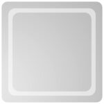 vidaXL Zrkadlo do kúpeľne s LED Priehľadná 60 x 60 cm tvrdené sklo – Obrázok 2