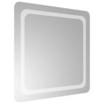 vidaXL Zrkadlo do kúpeľne s LED Priehľadná 60 x 60 cm tvrdené sklo – Obrázok 4