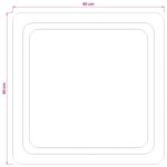vidaXL Zrkadlo do kúpeľne s LED Priehľadná 60 x 60 cm tvrdené sklo – Obrázok 5