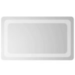 vidaXL Zrkadlo do kúpeľne s LED Priehľadná 50 x 30 cm tvrdené sklo – Obrázok 2