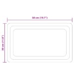 vidaXL Zrkadlo do kúpeľne s LED Priehľadná 50 x 30 cm tvrdené sklo – Obrázok 5