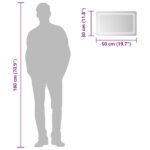 vidaXL Zrkadlo do kúpeľne s LED Priehľadná 50 x 30 cm tvrdené sklo – Obrázok 6
