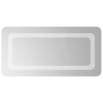 vidaXL Zrkadlo do kúpeľne s LED Priehľadná 60 x 30 cm tvrdené sklo – Obrázok 2