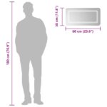 vidaXL Zrkadlo do kúpeľne s LED Priehľadná 60 x 30 cm tvrdené sklo – Obrázok 6