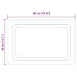 vidaXL Zrkadlo do kúpeľne s LED Priehľadná 60 x 40 cm tvrdené sklo – Obrázok 5