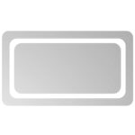 vidaXL Zrkadlo do kúpeľne s LED Priehľadná 70 x 40 cm tvrdené sklo – Obrázok 2