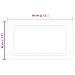 vidaXL Zrkadlo do kúpeľne s LED Priehľadná 70 x 40 cm tvrdené sklo – Obrázok 5