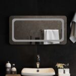 vidaXL Zrkadlo do kúpeľne s LED Priehľadná 80 x 40 cm tvrdené sklo