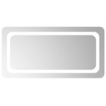 vidaXL Zrkadlo do kúpeľne s LED Priehľadná 80 x 40 cm tvrdené sklo – Obrázok 2