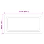 vidaXL Zrkadlo do kúpeľne s LED Priehľadná 80 x 40 cm tvrdené sklo – Obrázok 5