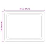 vidaXL Zrkadlo do kúpeľne s LED Priehľadná 80 x 60 cm tvrdené sklo – Obrázok 5