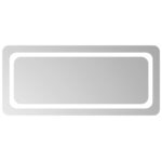 vidaXL Zrkadlo do kúpeľne s LED Priehľadná 90 x 40 cm tvrdené sklo – Obrázok 2