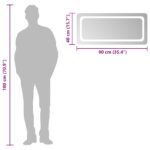 vidaXL Zrkadlo do kúpeľne s LED Priehľadná 90 x 40 cm tvrdené sklo – Obrázok 6