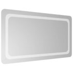 vidaXL Zrkadlo do kúpeľne s LED Priehľadná 90 x 50 cm tvrdené sklo – Obrázok 4