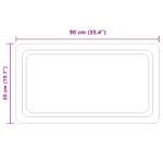 vidaXL Zrkadlo do kúpeľne s LED Priehľadná 90 x 50 cm tvrdené sklo – Obrázok 5