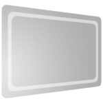 vidaXL Zrkadlo do kúpeľne s LED Priehľadná 90 x 60 cm tvrdené sklo – Obrázok 4
