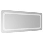 vidaXL Zrkadlo do kúpeľne s LED Priehľadná 100 x 40 cm tvrdené sklo – Obrázok 4