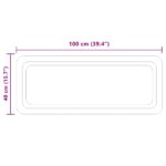 vidaXL Zrkadlo do kúpeľne s LED Priehľadná 100 x 40 cm tvrdené sklo – Obrázok 5