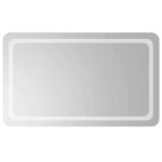 vidaXL Zrkadlo do kúpeľne s LED Priehľadná 100 x 60 cm tvrdené sklo – Obrázok 2