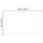 vidaXL Zrkadlo do kúpeľne s LED Priehľadná 100 x 60 cm tvrdené sklo – Obrázok 5