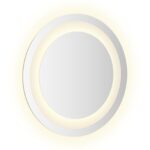 vidaXL Zrkadlo do kúpeľne s LED Priehľadná Ø 30 cm tvrdené sklo – Obrázok 3