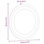 vidaXL Zrkadlo do kúpeľne s LED Priehľadná Ø 30 cm tvrdené sklo – Obrázok 9