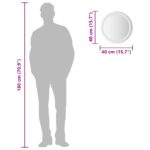 vidaXL Zrkadlo do kúpeľne s LED Priehľadná Ø 40 cm tvrdené sklo – Obrázok 10