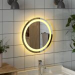 vidaXL Zrkadlo do kúpeľne s LED Priehľadná Ø 40 cm tvrdené sklo – Obrázok 4