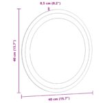 vidaXL Zrkadlo do kúpeľne s LED Priehľadná Ø 40 cm tvrdené sklo – Obrázok 9
