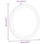 vidaXL Zrkadlo do kúpeľne s LED Priehľadná Ø 50 cm tvrdené sklo – Obrázok 9