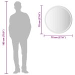 vidaXL Zrkadlo do kúpeľne s LED Priehľadná Ø 70 cm tvrdené sklo – Obrázok 10