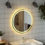 vidaXL Zrkadlo do kúpeľne s LED Priehľadná Ø 70 cm tvrdené sklo – Obrázok 4