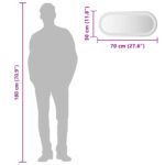 vidaXL Zrkadlo do kúpeľne s LED Priehľadná 70 x 30 cm tvrdené sklo – Obrázok 11