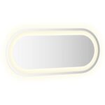 vidaXL Zrkadlo do kúpeľne s LED Priehľadná 70 x 30 cm tvrdené sklo – Obrázok 3