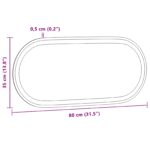 vidaXL Zrkadlo do kúpeľne s LED Priehľadná 80 x 35 cm tvrdené sklo – Obrázok 11