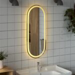 vidaXL Zrkadlo do kúpeľne s LED Priehľadná 90 x 40 cm tvrdené sklo – Obrázok 4
